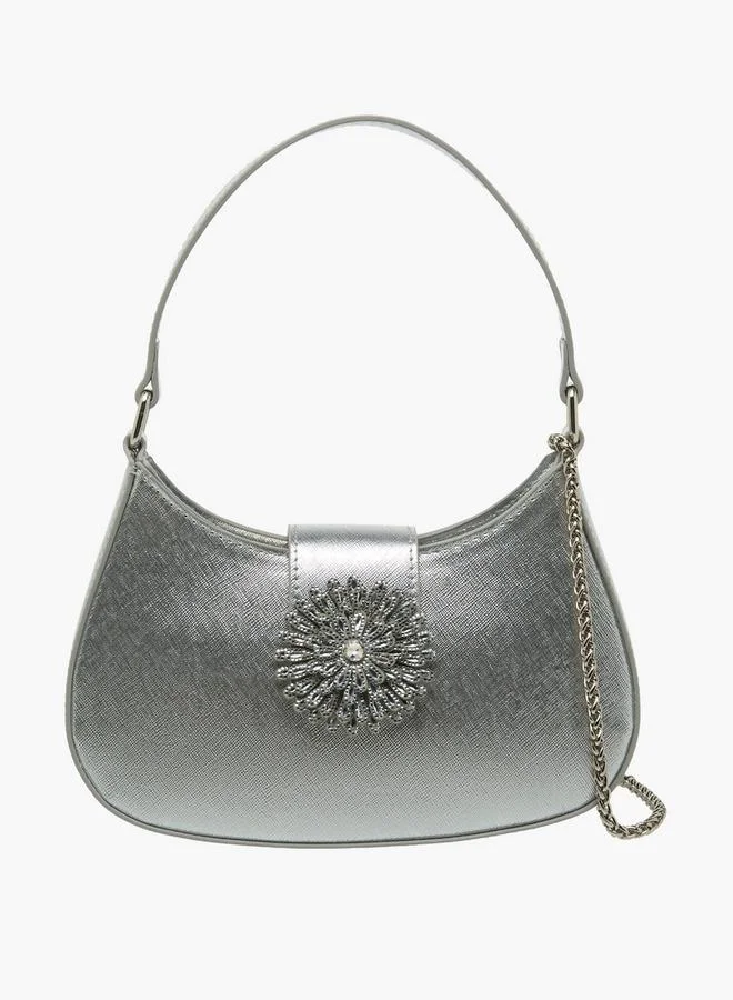 Flora Bella By Shoexpress Textured Shoulder Bag With Detachable Strap Ramadan Collections